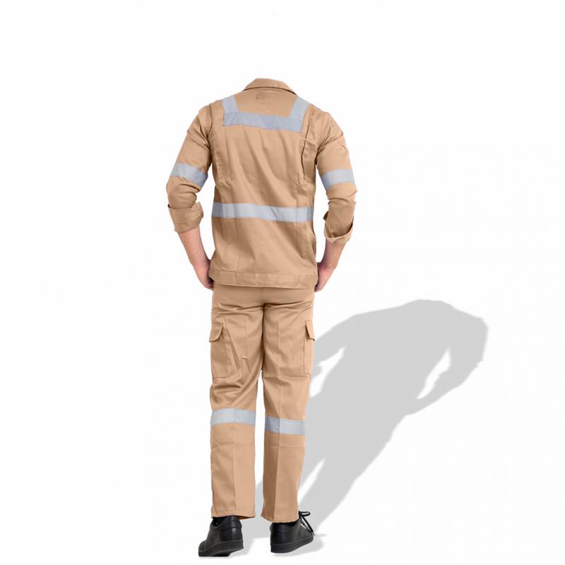 pr twill cotton coverall beige back
